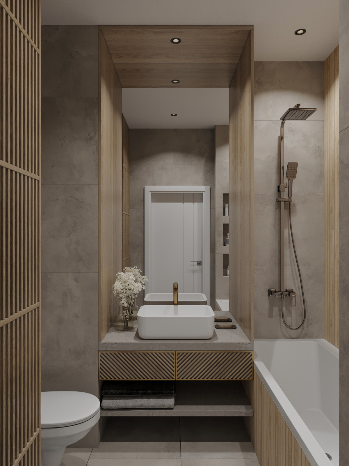 Современный интерьер в квартире 28 м² в Москве