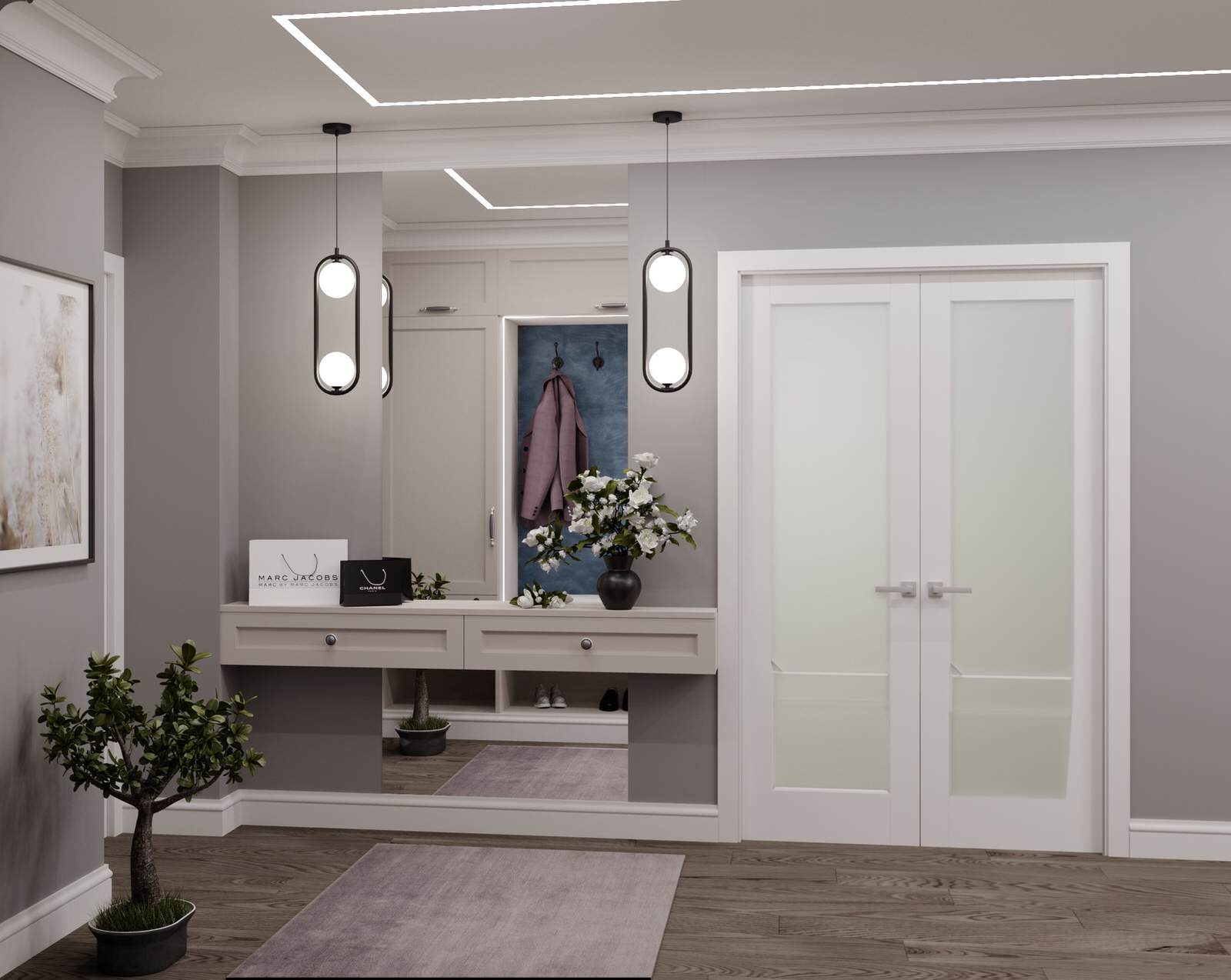 Дизайн-проект кухни, прихожей, гостиной