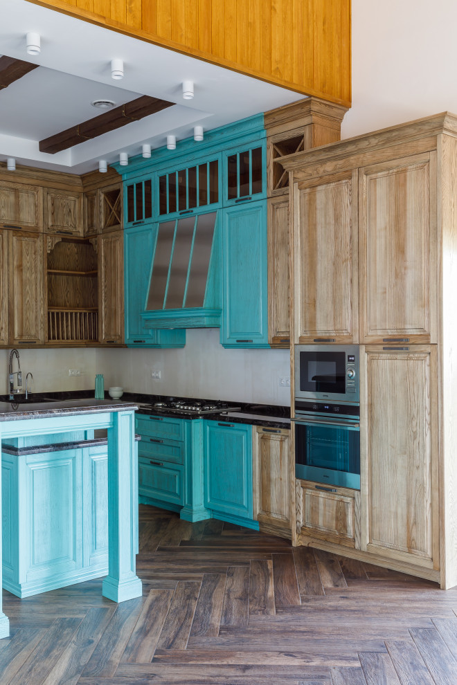 Кухня в бирюзовых оттенках