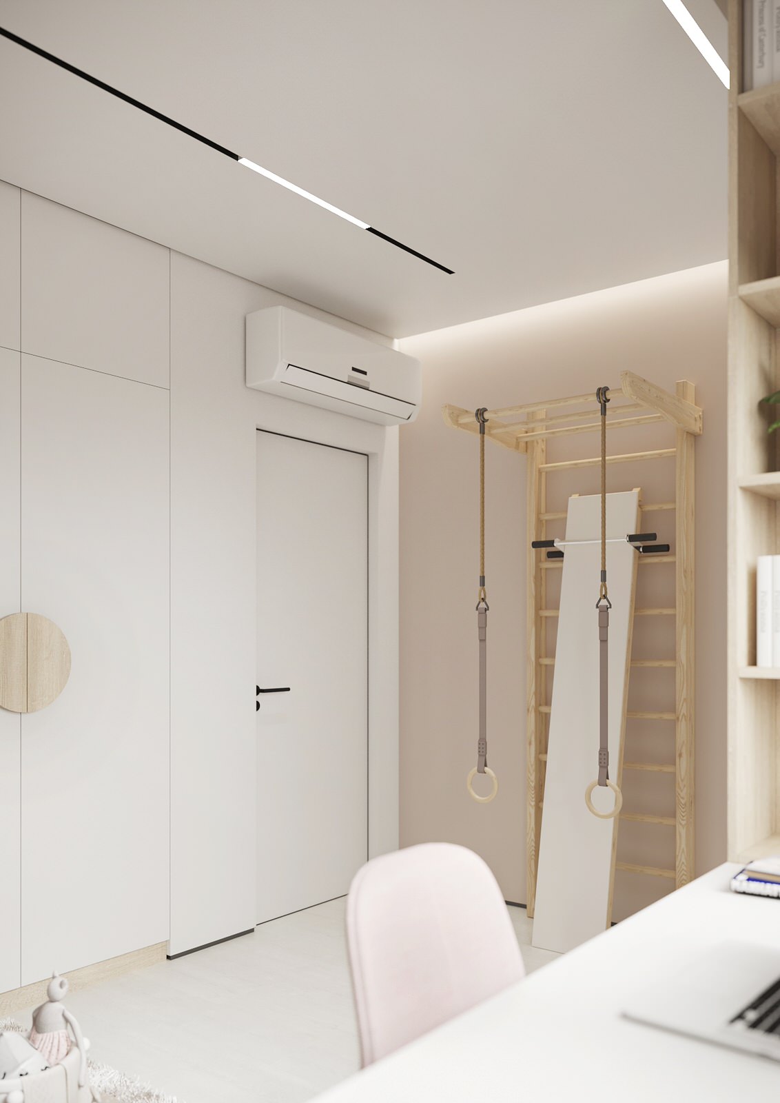 Interior design of an apartment with a children's room