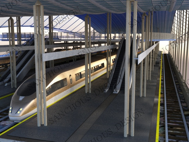 Обложка проекта: Концептуальный дизайн Ж/Д станции