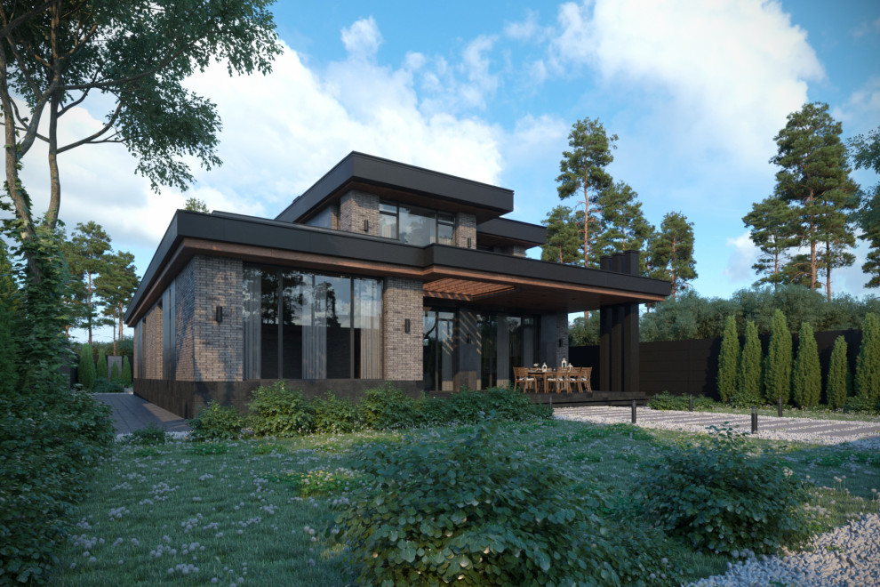 Городская вилла в темных тонах