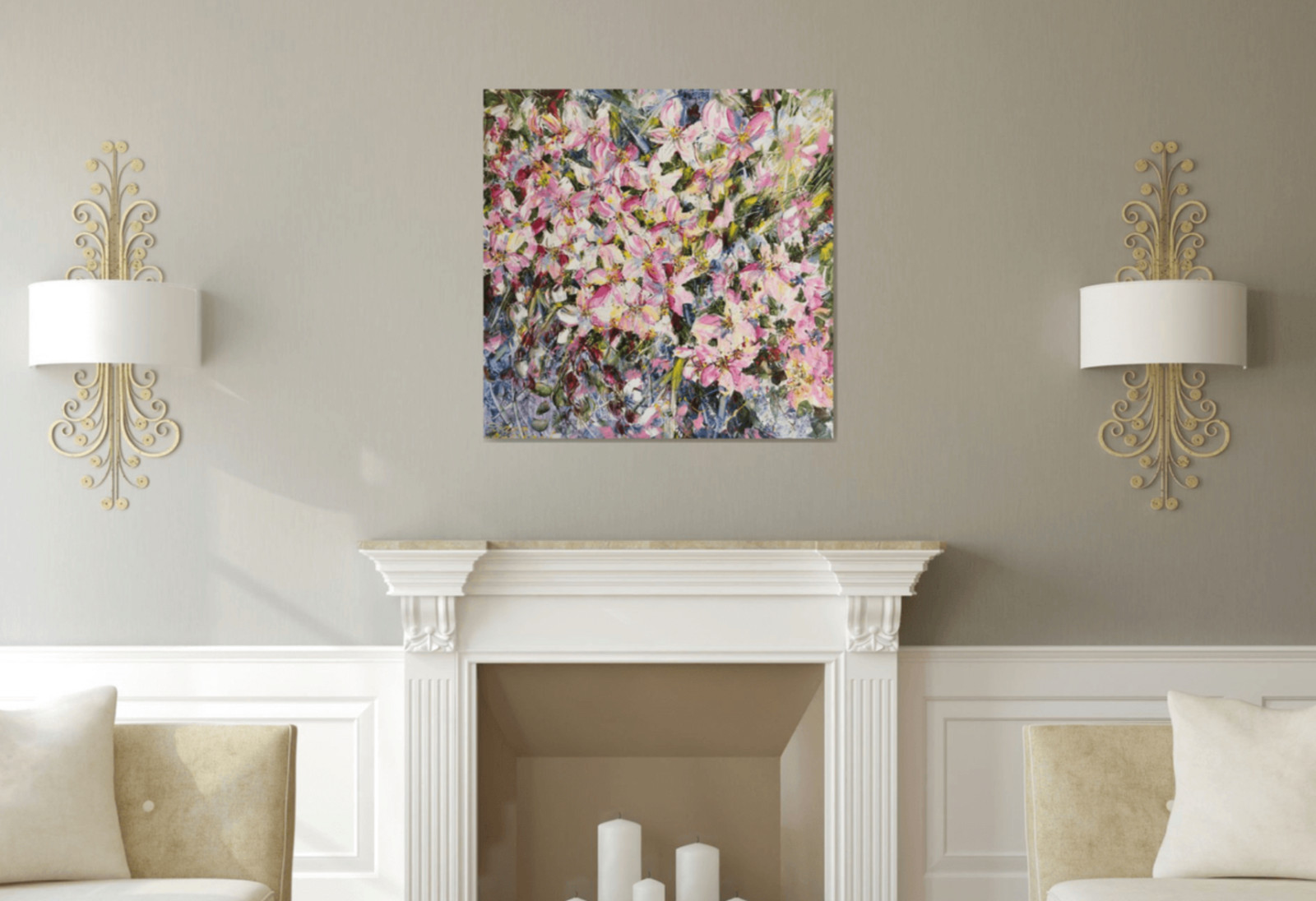 Гостиная - Дизайн интерьера - Картины художницы Дианы Маливани (1)