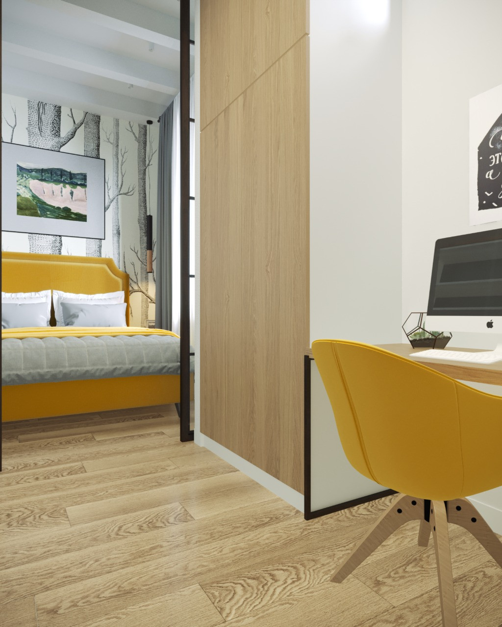 Сталинка с горчичным потолком