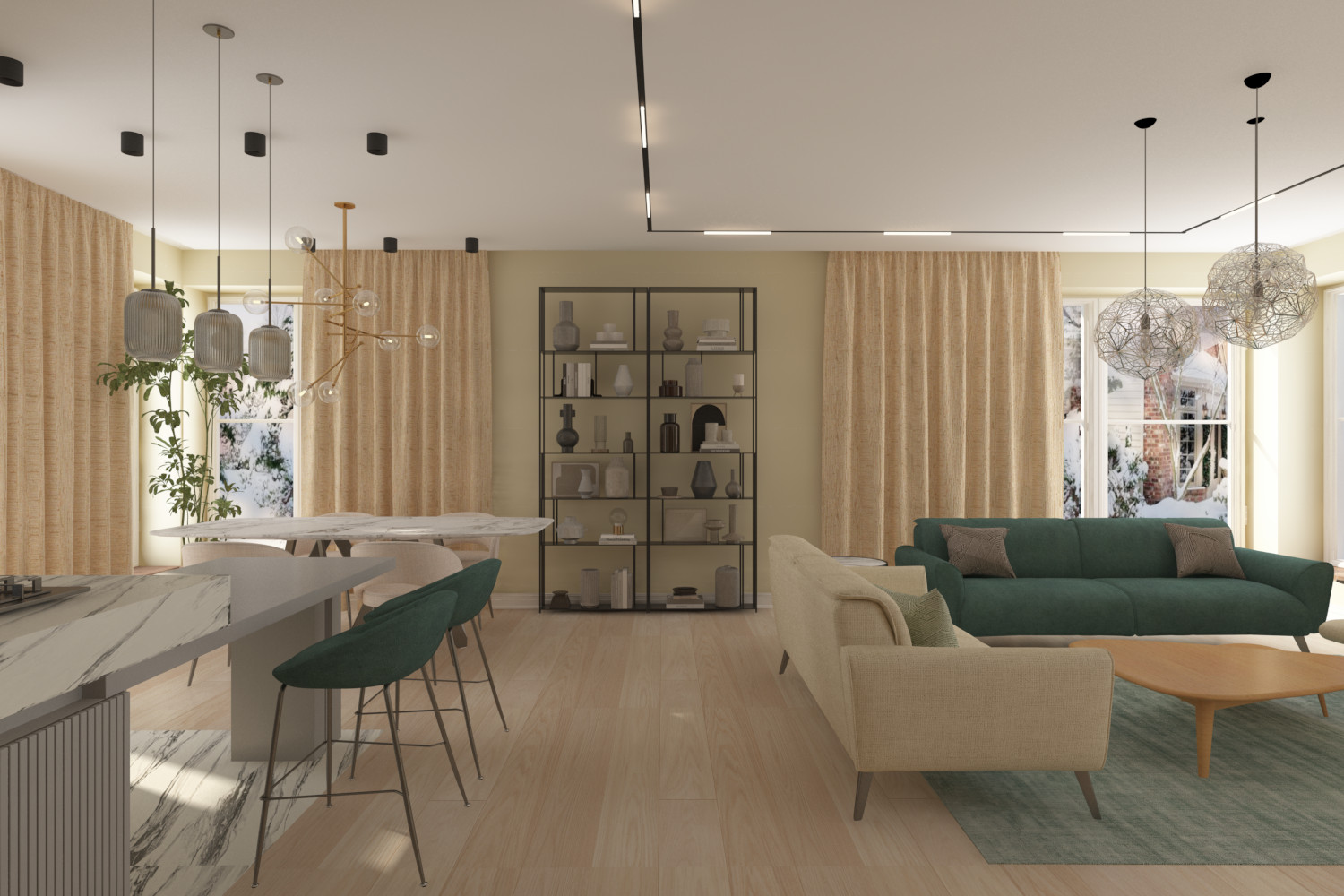 Обложка проекта: Одноэтажный загородный дом 139 кв.м