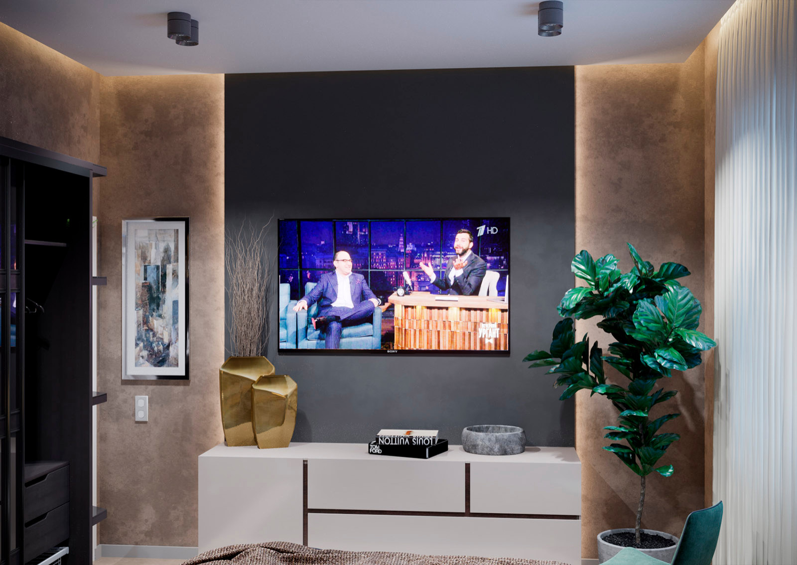 Обложка проекта: Cпальня в современном стиле