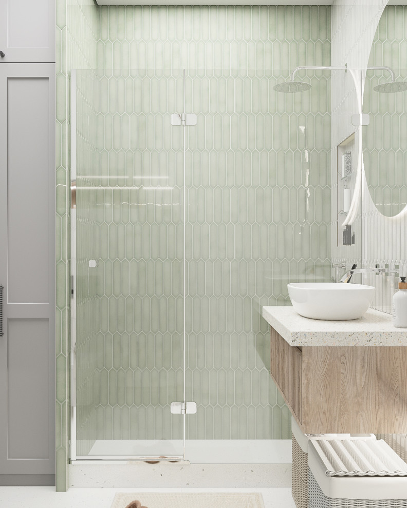 Ванная в квартире для молодой пары в Балтийской жемчужине