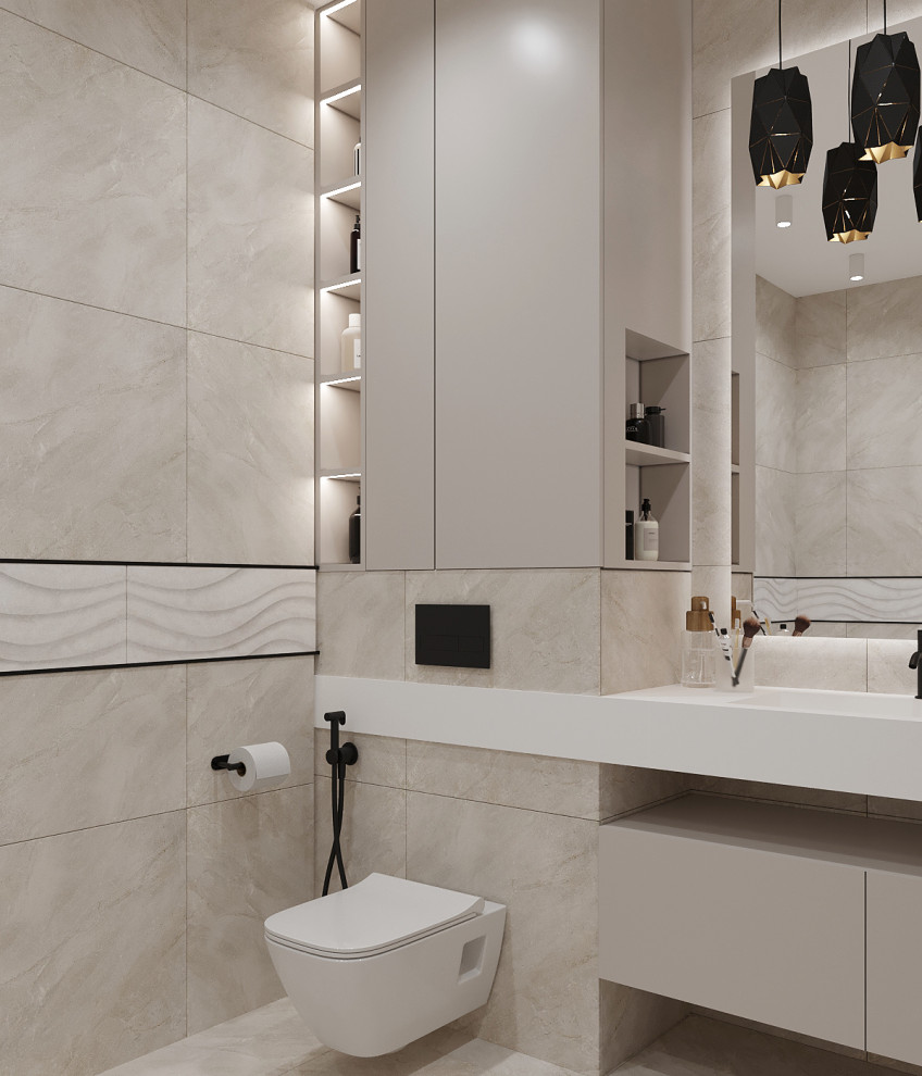 Дизайн проект ванной и санузла ул. Новая