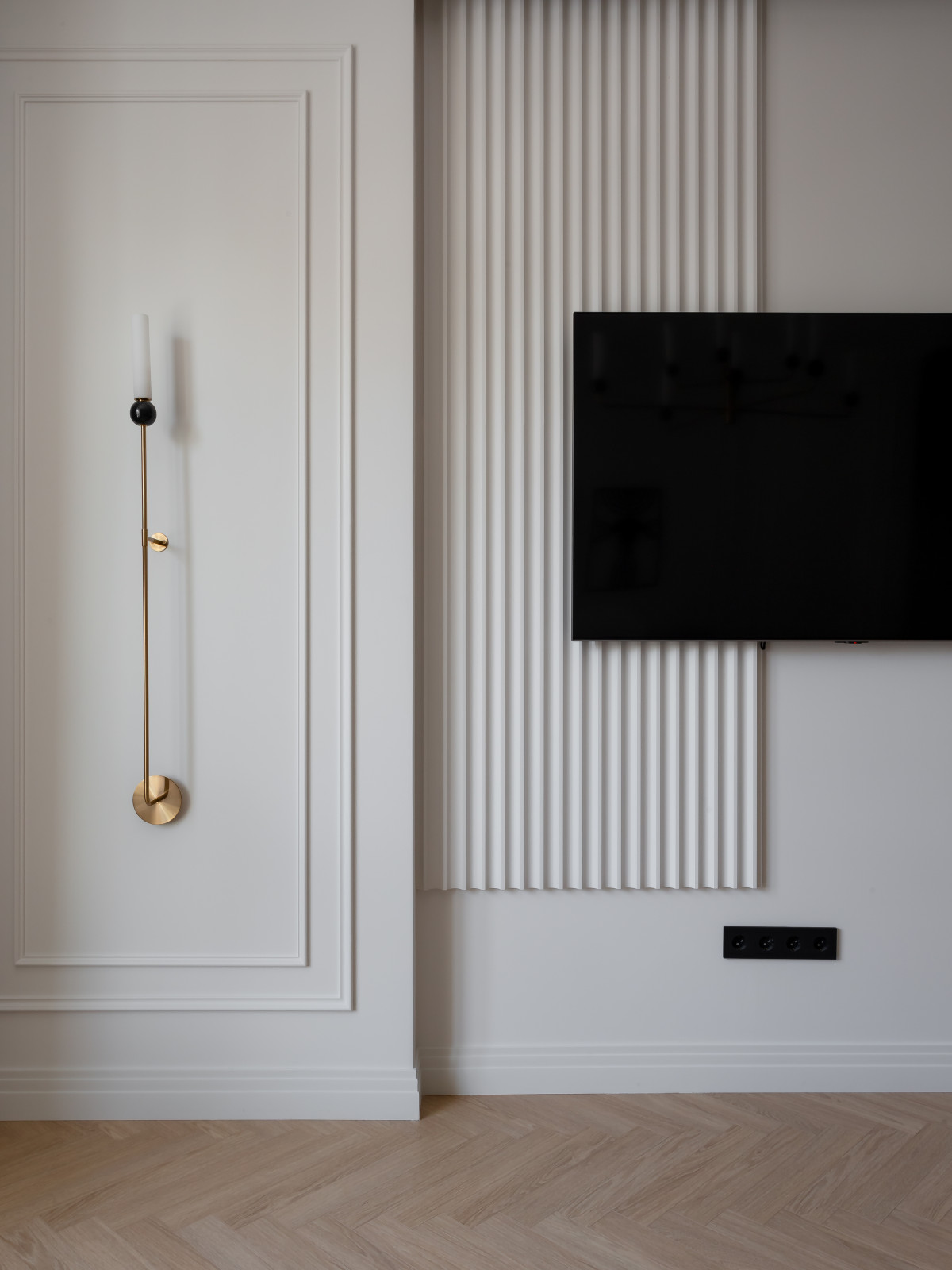 Графичный "Черно-белый" интерьер для студентки архитектурного ВУЗа