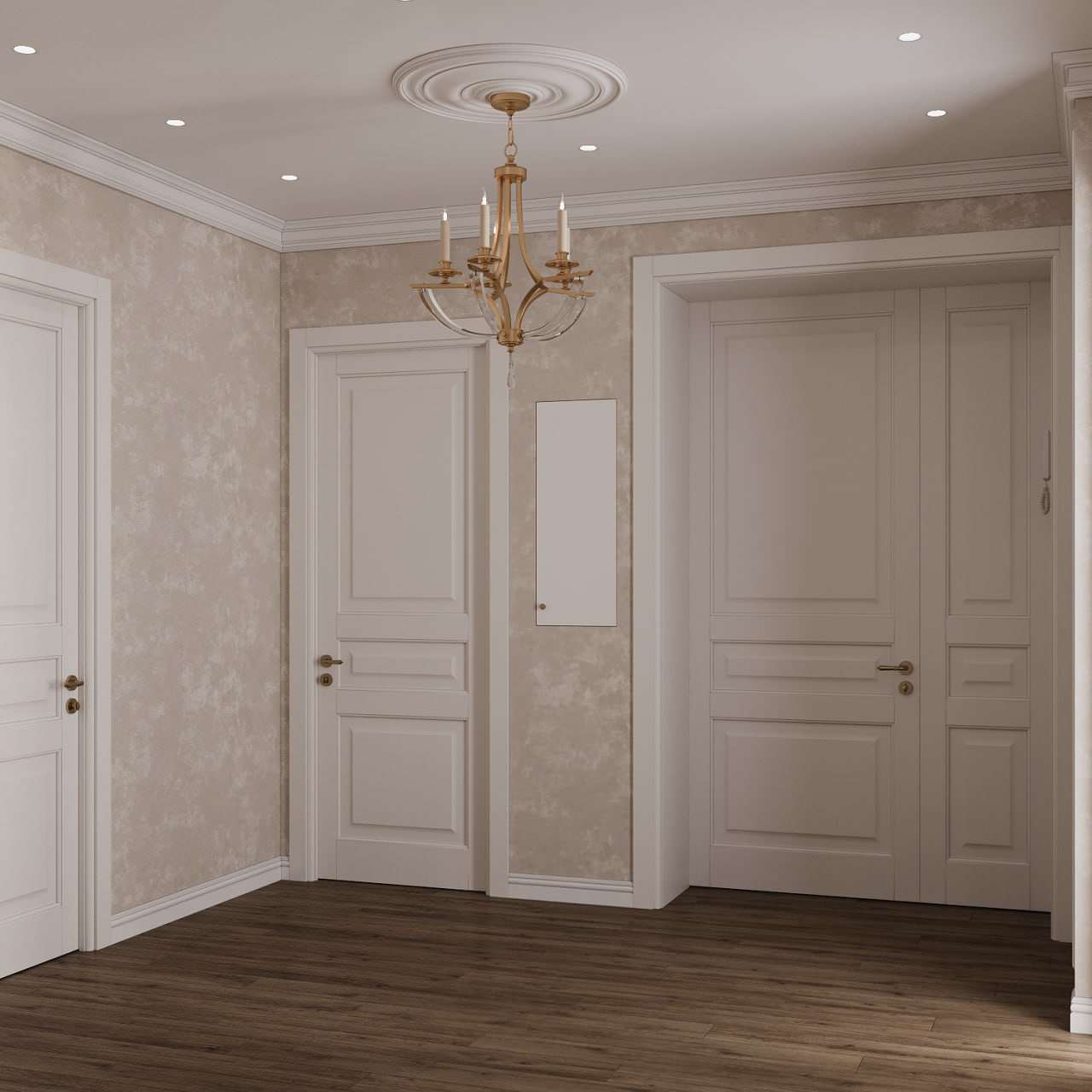 Дизайн-проект квартиры в "Сталинке" в классическом стиле