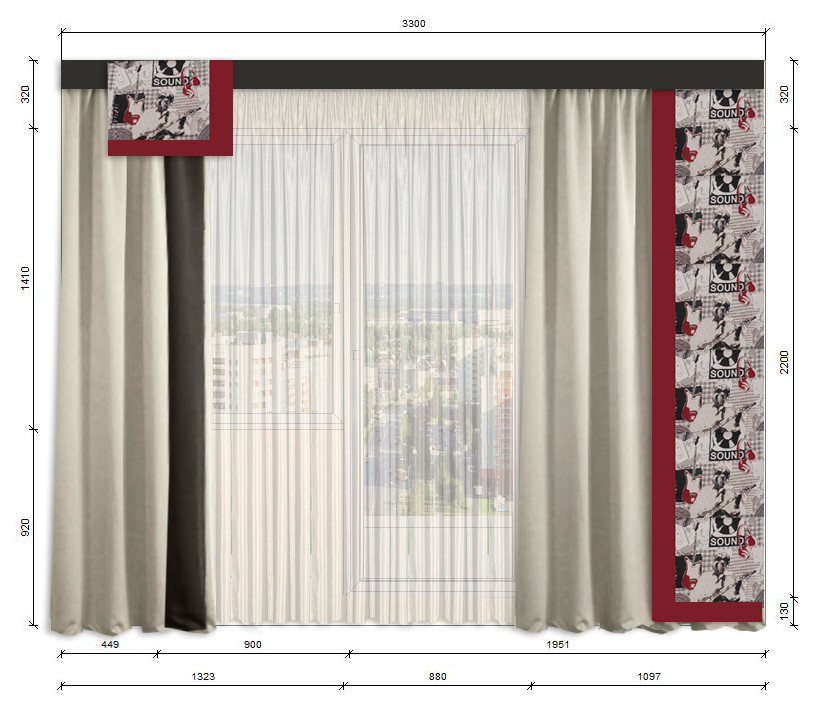 Эскизы штор