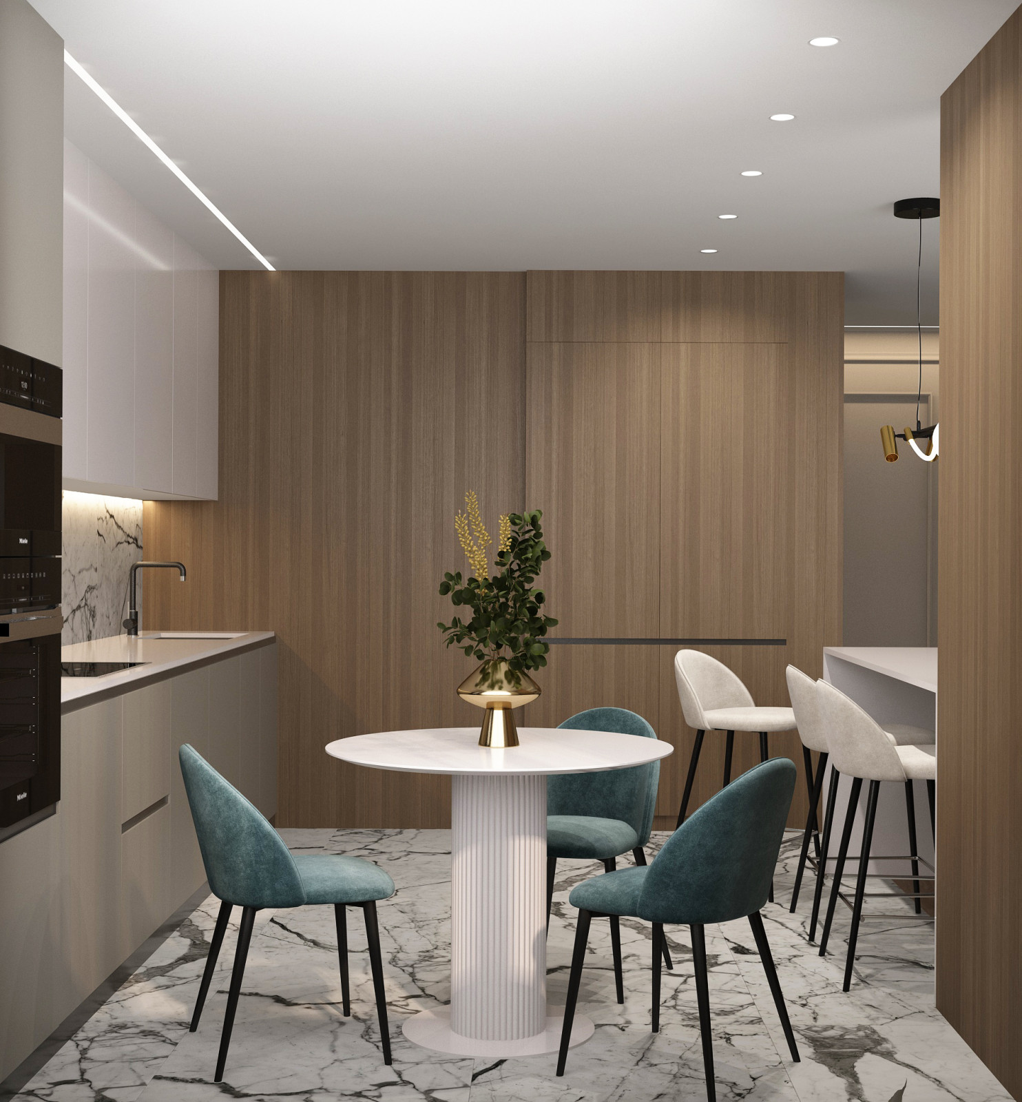 Кухня-гостиная в современном стиле г. Дзержинск