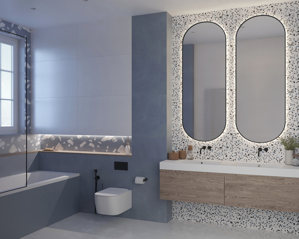 Проект санузла в трехэтажном доме на улице Красная в городе Калининград