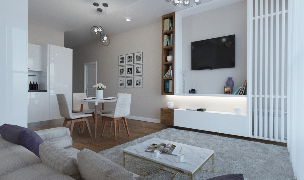 Обложка проекта: Гостиная  в ЖК GreenPark в г.Уфа