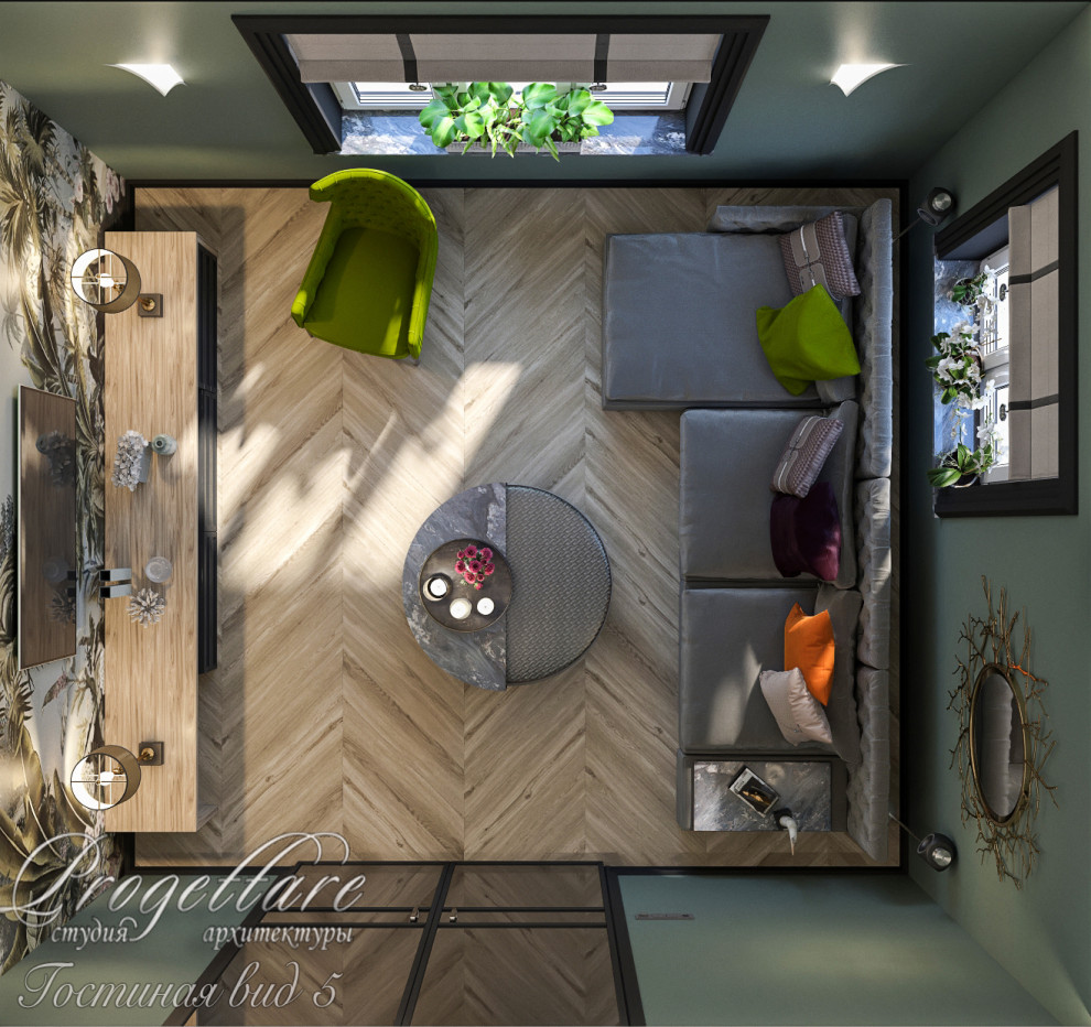 Дизайн интерьера загородного  дома в Рощино