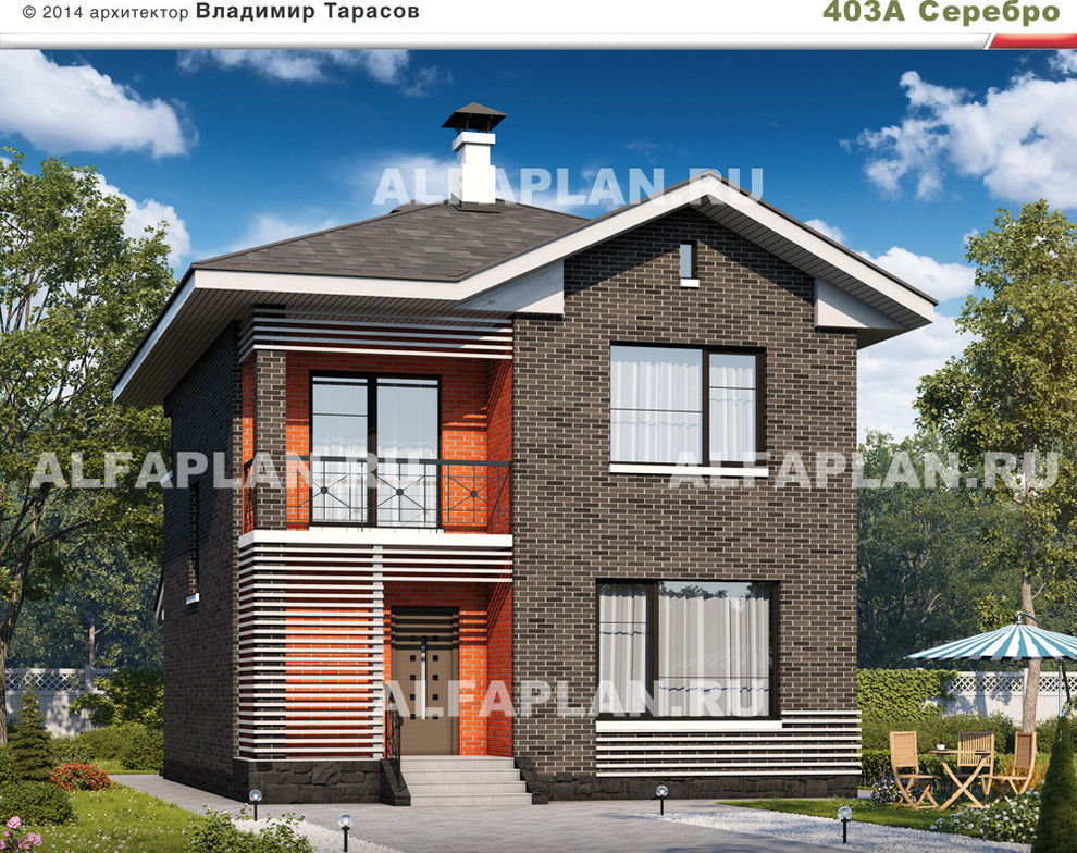 Обложка проекта: АКВАРЕЛЬ - дома в современном стиле