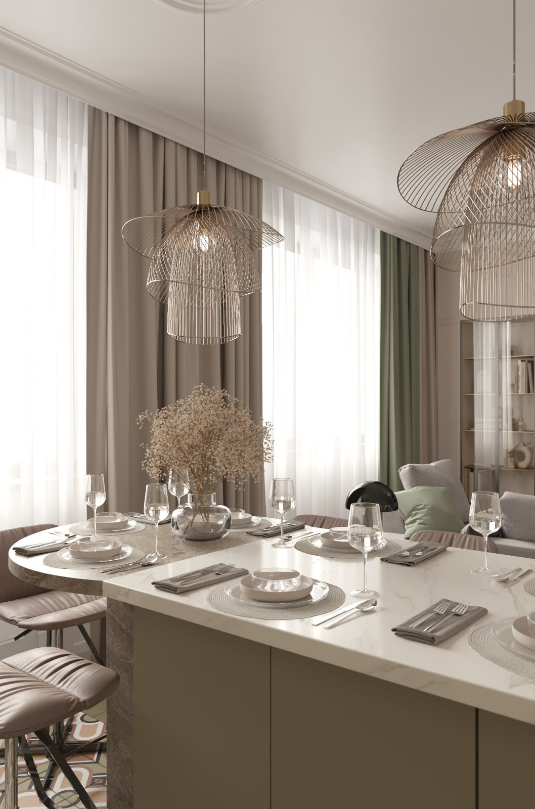 Современный  элегантный интерьер