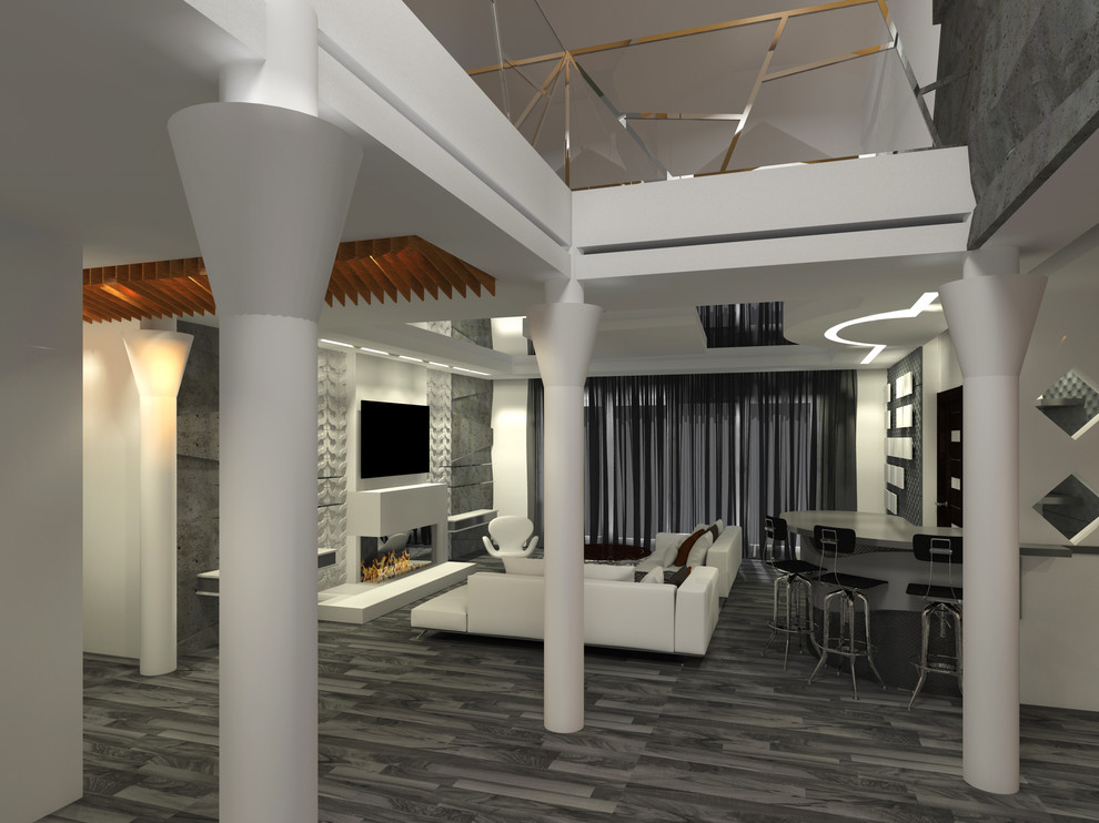 Беверли Хиллз - Лос Анджелес. Дизайн интерьера в современном стиле.