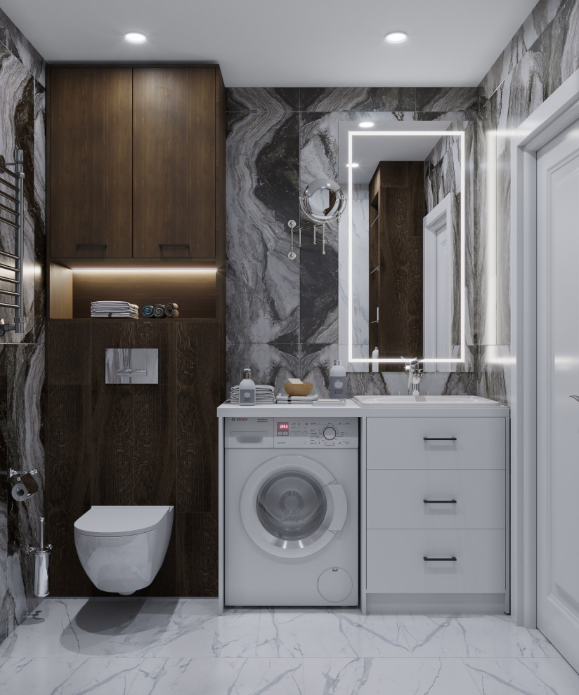 Однокомнатная квартира 35 квадратных метров в современном стиле