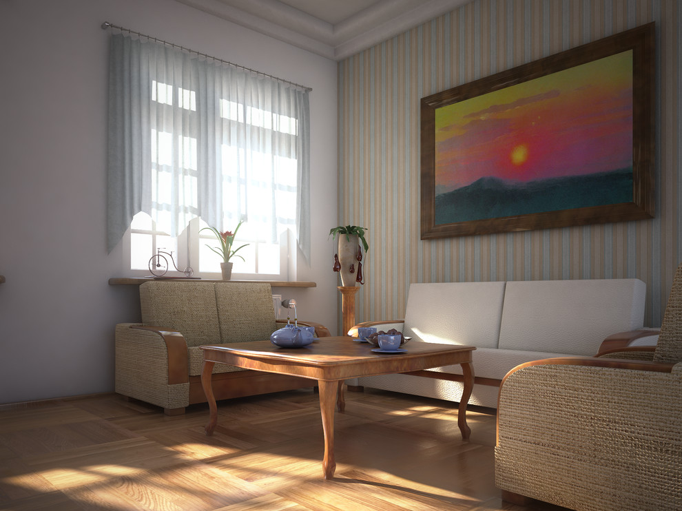 Обложка проекта: 3d визуализация гостиной