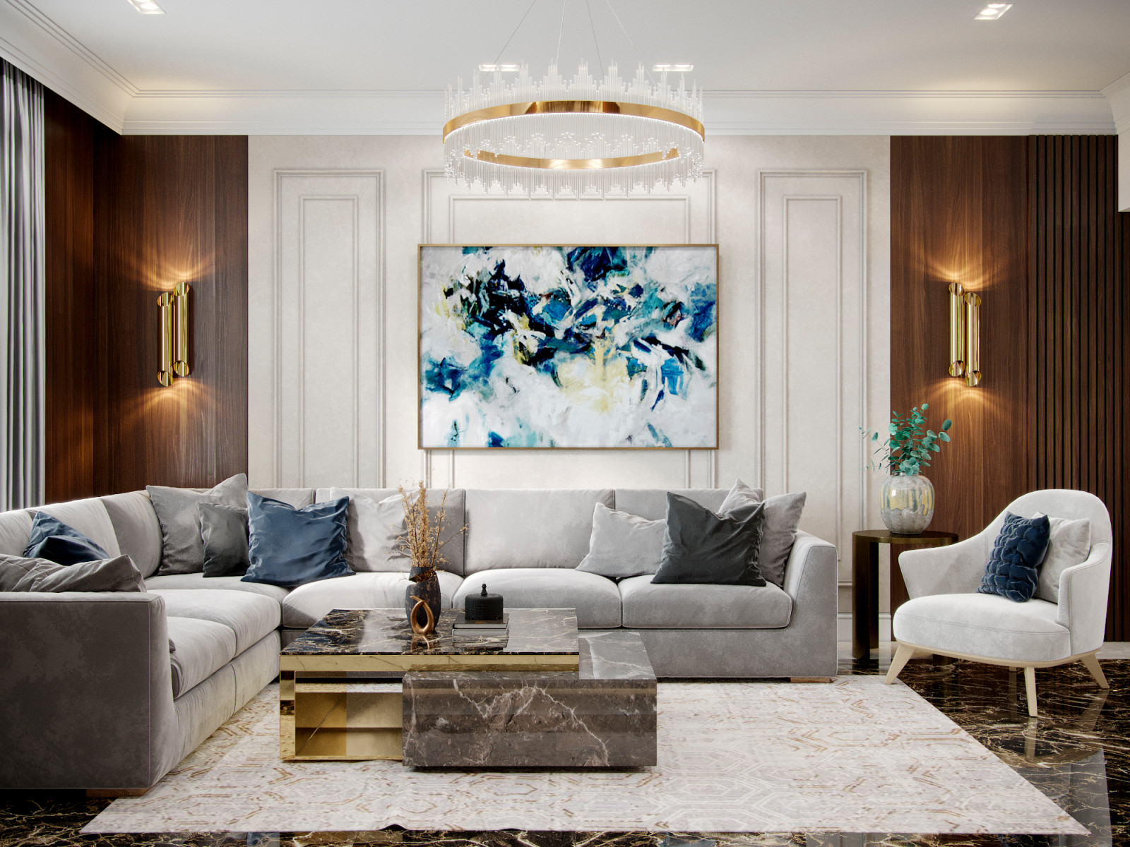 Living Room Rendering in New York