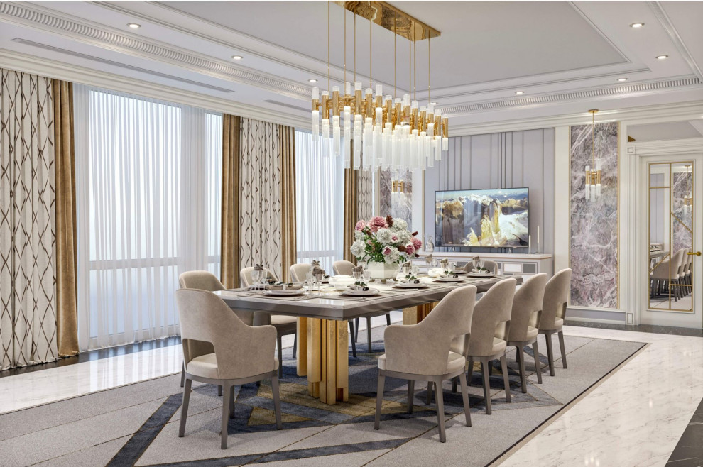 Обложка проекта: Дизайн интерьера гостиной-столовой в отеле «Хилтон»