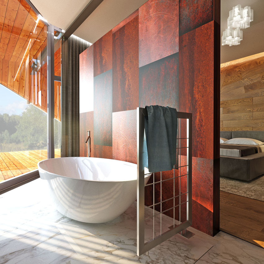 Интерьер “Зимний лес” виллы “Заснеженная крона”