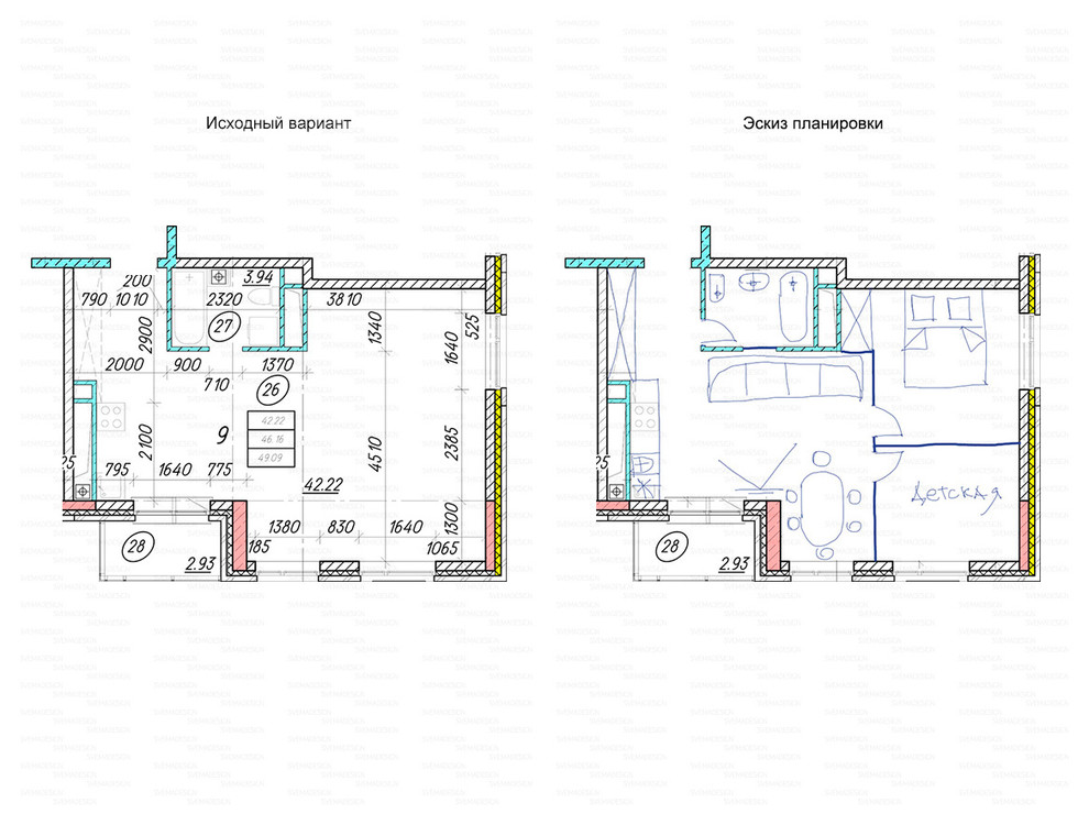Идеи перепланировки для двухкомнатных квартир