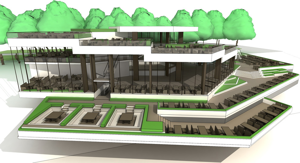 Обложка проекта: Эскизные наброски ресторанного комплекса