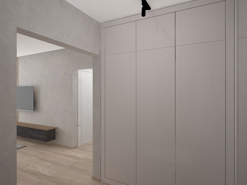 Квартира в современном стиле с элементами лофта, 90 Кв.м