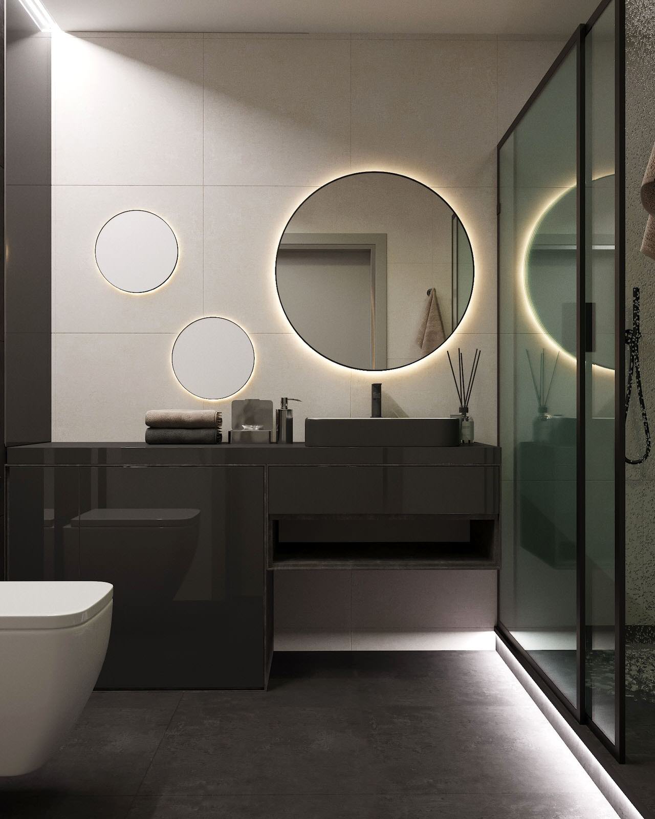 Интерьер ванной комнаты в городе Набережные Челны