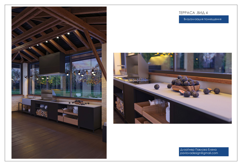 Терраса в частном доме. Дмитров