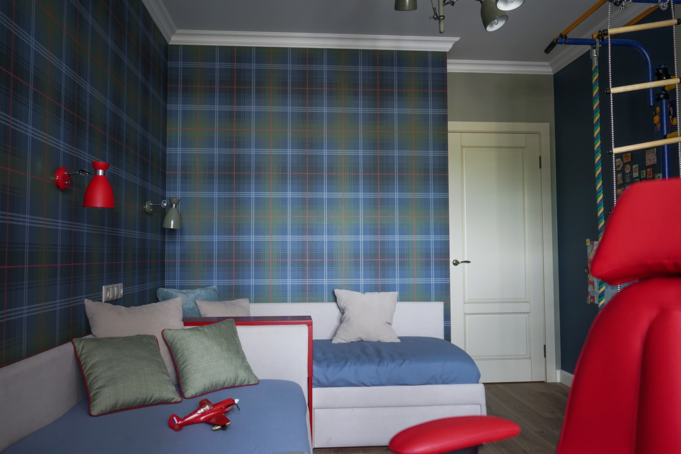 Дизайн 3-комнатной квартиры с детской для двух мальчиков