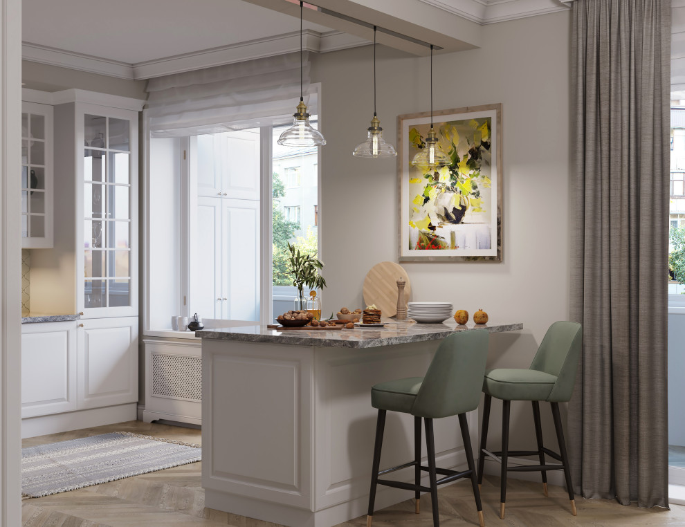 Мягкий эклектичный интерьер квартиры 205 кв.м.