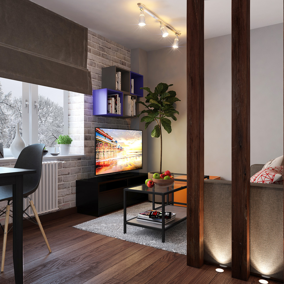 Проект "В оттенках серого", 35 кв.м