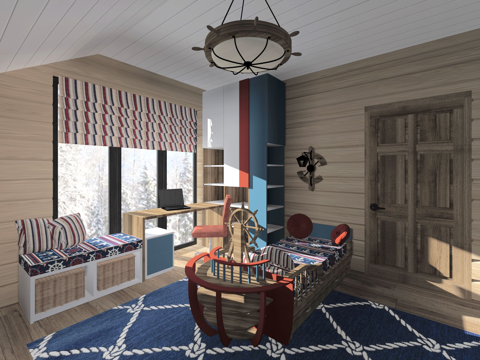 Деревянный дом в современном прочтении, 2 этаж