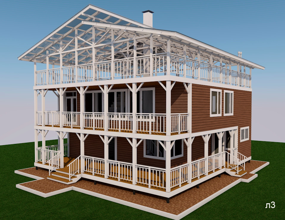 Реконструкция дачного домика с увеличением площади и этажности