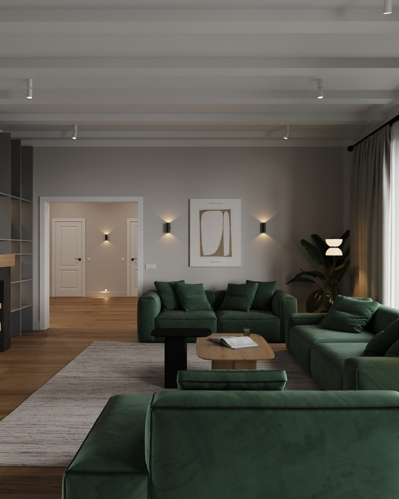 Обложка проекта: Кухня-гостиная (Частный дом в Малой Валяевке, Пензенская область)