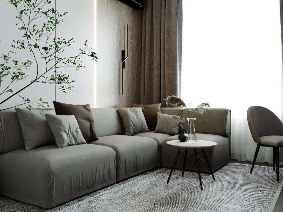 Дизайн-проект  квартира в ЖК «Живописный» 56 м²