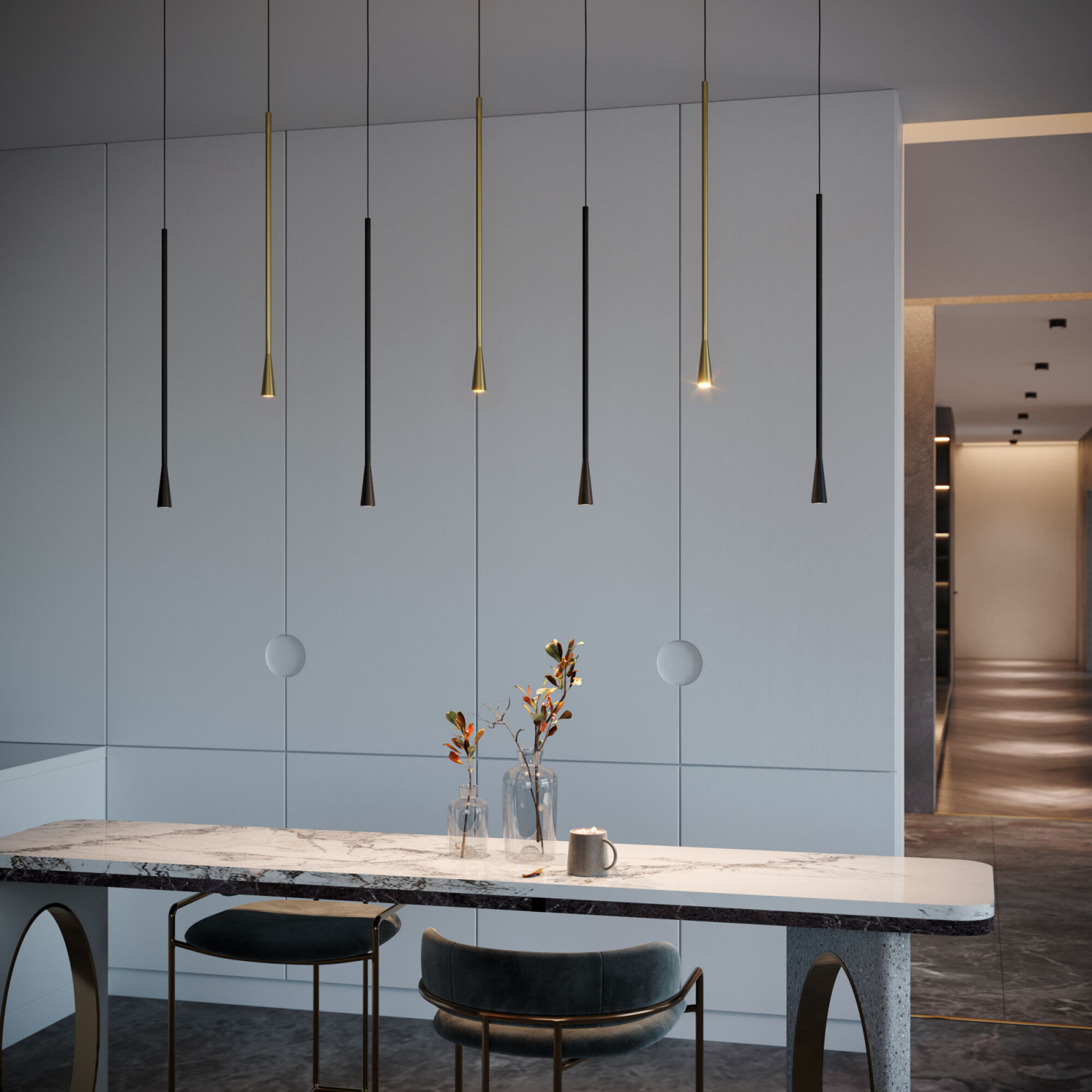 7W 4000KСветильник подвесной светодиодный Vist 7W 4000K латунь