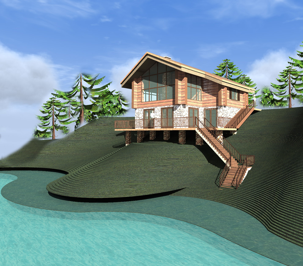 Мещера. Домики на склоне.