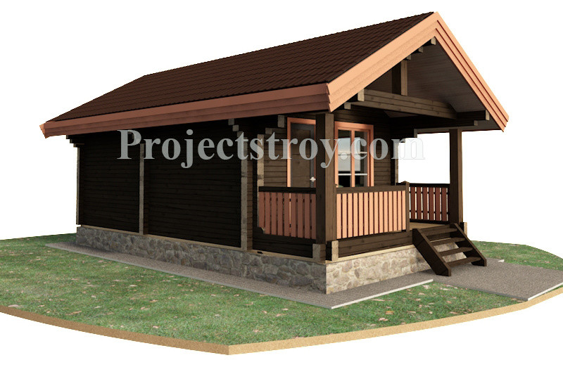 Проект брусовой бани 8 на 4 м