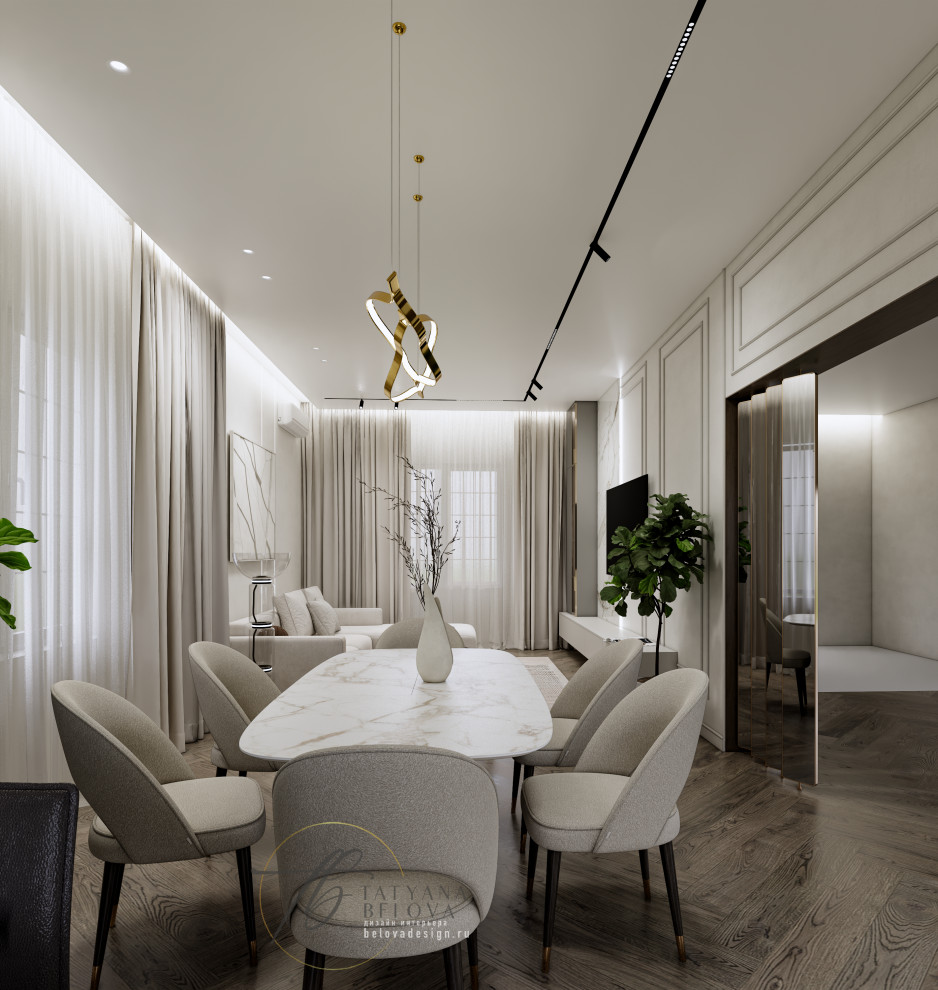 Современная классика в доме, 128 м2