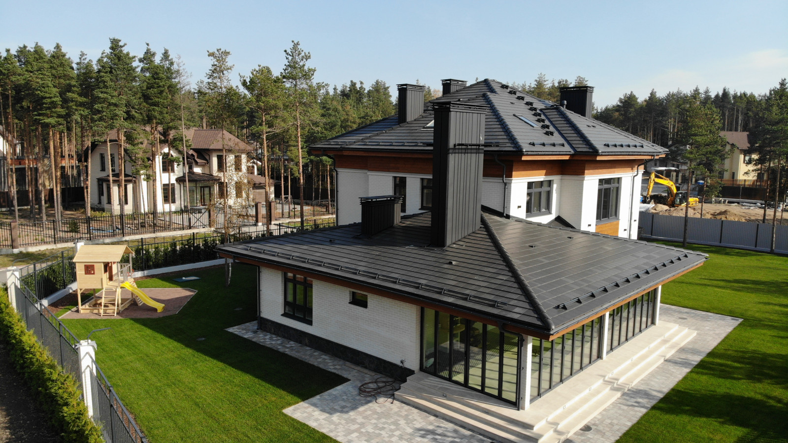 Загородный коттедж в стиле Райт