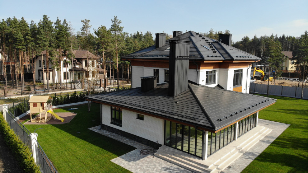 Загородный коттедж в стиле Райт