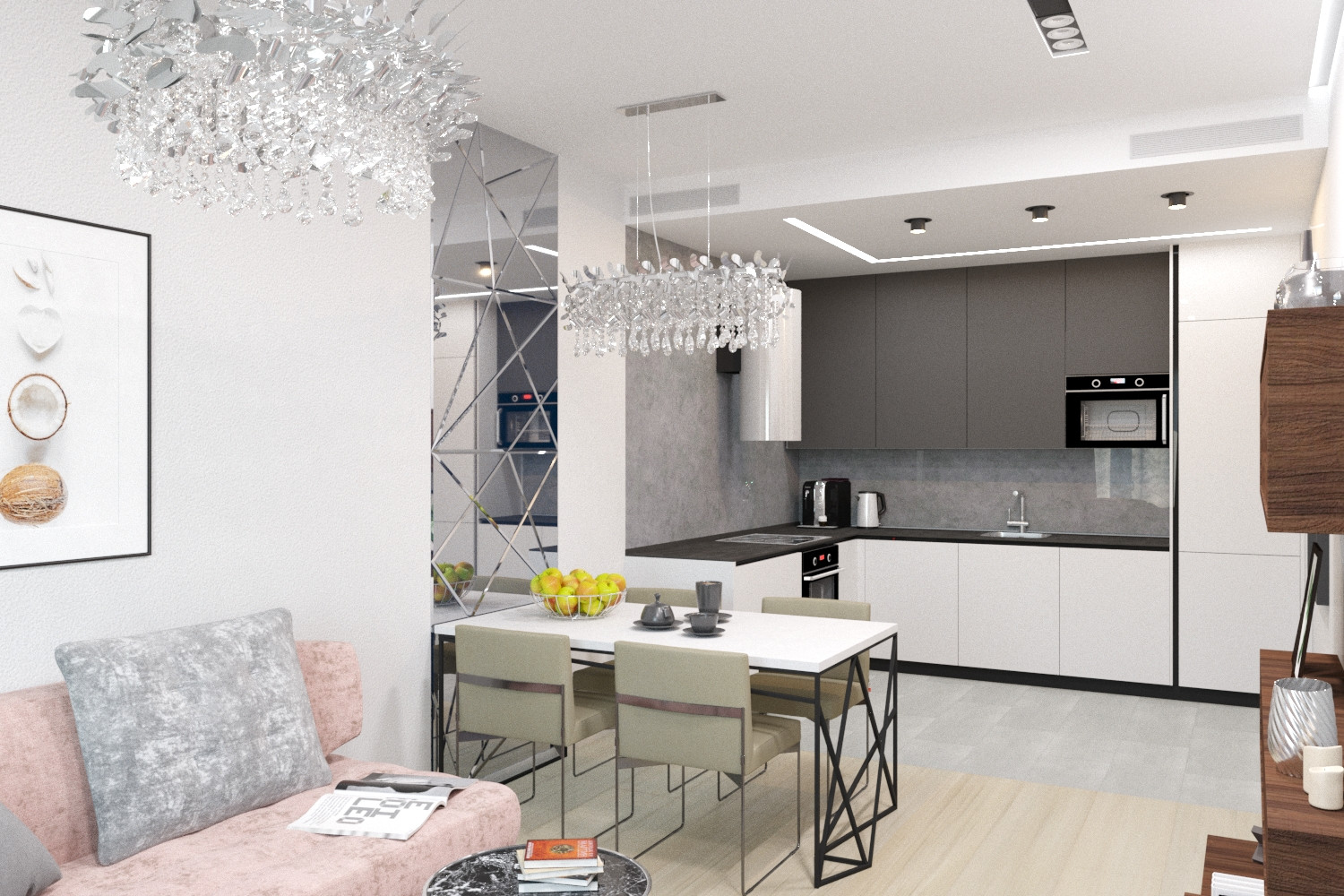 Обложка проекта: Трехкомнатная квартира в современной эклектике