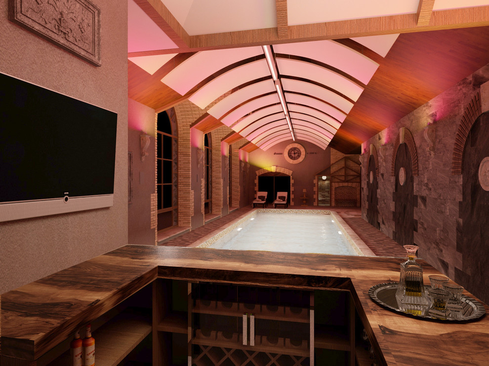 Дизайн-проект зоны бассейна и СПА  особняка Шато