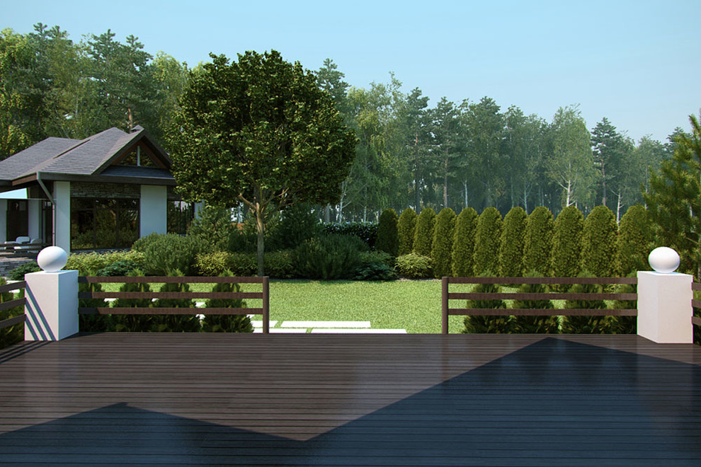 Дизайн частного сада 18 соток (2 Вариант)