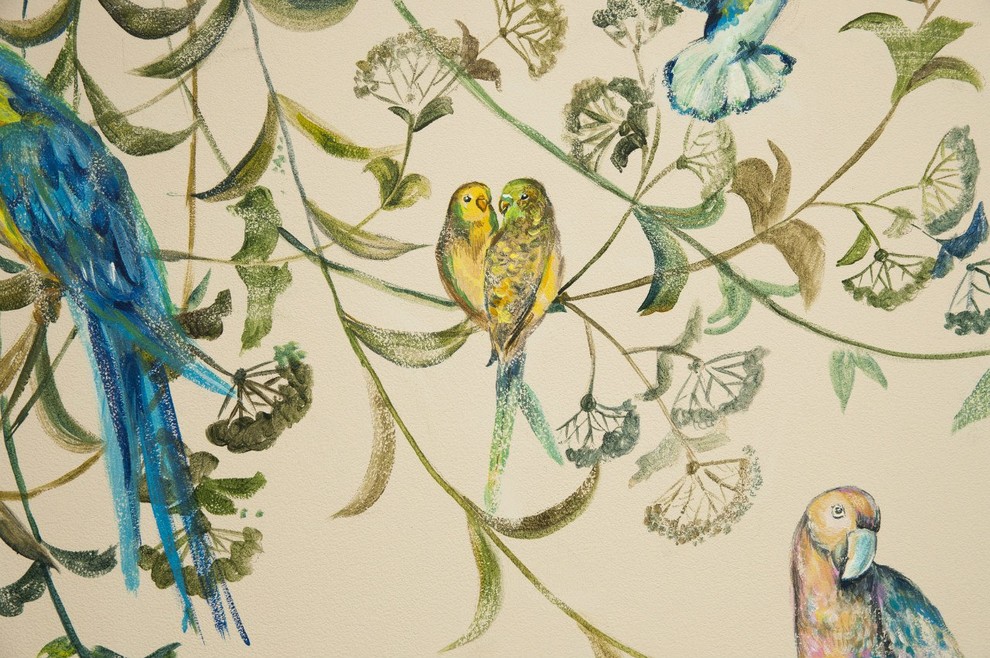 Роспись "Птички" в стиле прованс