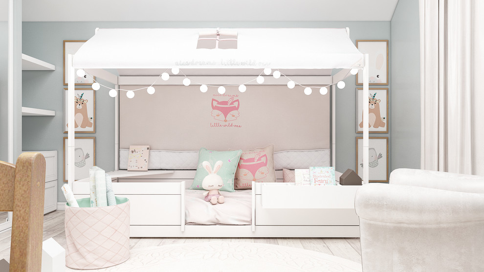 Обложка проекта: Дизайн детской для девочки